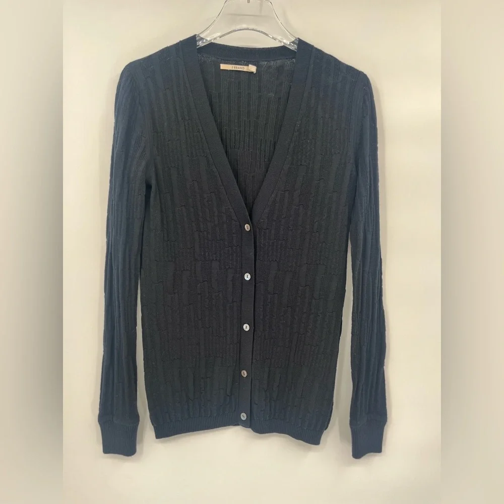 J Brand‎ black knit cardigan size small